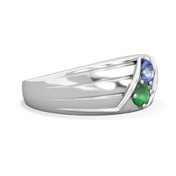 Tanzanite Men's Streamline 14K White Gold ring R0460