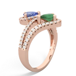 Tanzanite Diamond Dazzler 14K Rose Gold ring R3000