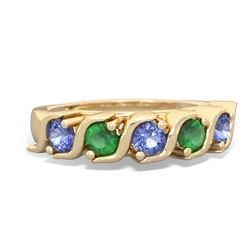 Tanzanite Anniversary Band 14K Yellow Gold ring R2089