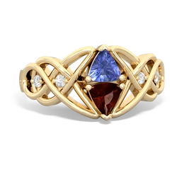 Tanzanite Keepsake Celtic Knot 14K Yellow Gold ring R5300