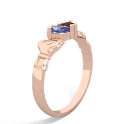 Tanzanite 'Our Heart' Claddagh 14K Rose Gold ring R2388