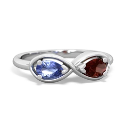 Tanzanite Infinity 14K White Gold ring R5050