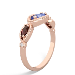 Tanzanite Milgrain Marquise 14K Rose Gold ring R5700