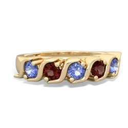 Tanzanite Anniversary Band 14K Yellow Gold ring R2089