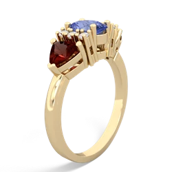 Tanzanite Antique Style Three Stone 14K Yellow Gold ring R2186