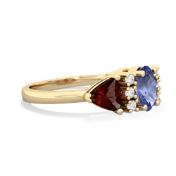 Tanzanite Antique Style Three Stone 14K Yellow Gold ring R2186