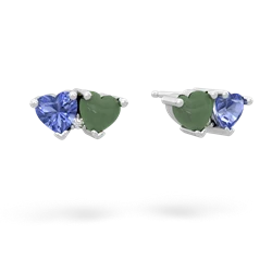 Tanzanite Sweethearts 14K White Gold earrings E5260