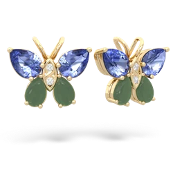 Tanzanite Butterfly 14K Yellow Gold earrings E2215