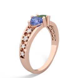 Tanzanite Heart To Heart 14K Rose Gold ring R3342