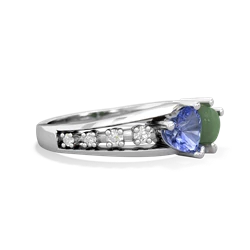 Tanzanite Heart To Heart 14K White Gold ring R3342