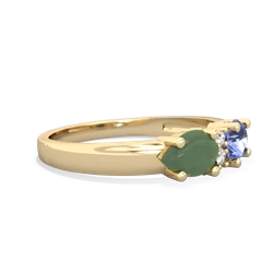 Tanzanite Pear Bowtie 14K Yellow Gold ring R0865