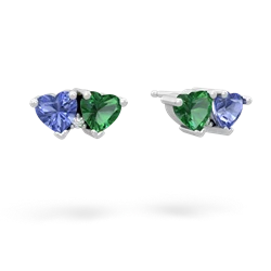 Tanzanite Sweethearts 14K White Gold earrings E5260