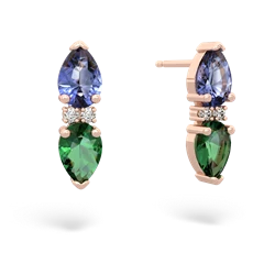 Tanzanite Bowtie Drop 14K Rose Gold earrings E0865