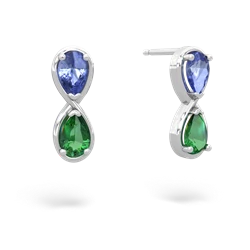 Tanzanite Infinity 14K White Gold earrings E5050