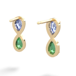 Tanzanite Infinity 14K Yellow Gold earrings E5050