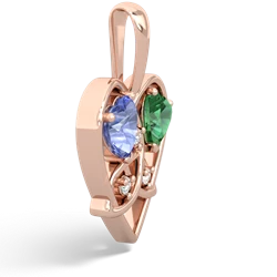 Tanzanite Celtic Trinity Heart 14K Rose Gold pendant P5331