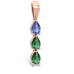 Tanzanite Dew Drops 14K Rose Gold pendant P2251