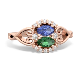 Tanzanite Love Nest 14K Rose Gold ring R5860