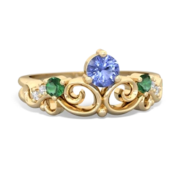 Tanzanite Crown Keepsake 14K Yellow Gold ring R5740