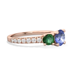 Tanzanite Pave Trellis 14K Rose Gold ring R5500