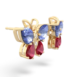 Tanzanite Butterfly 14K Yellow Gold earrings E2215