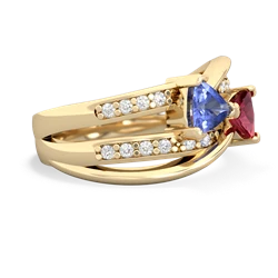 Tanzanite Bowtie 14K Yellow Gold ring R2360