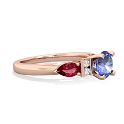 Tanzanite 6Mm Round Eternal Embrace Engagement 14K Rose Gold ring R2005