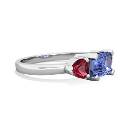 Tanzanite Three Stone 14K White Gold ring R5235