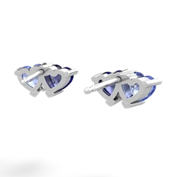 Tanzanite Sweethearts 14K White Gold earrings E5260