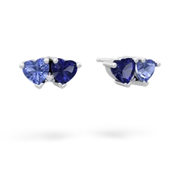 Tanzanite Sweethearts 14K White Gold earrings E5260