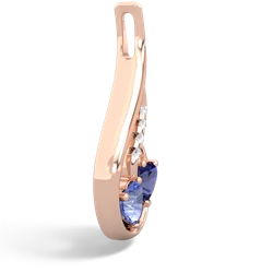 Tanzanite Keepsake Curves 14K Rose Gold pendant P5450