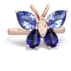 Tanzanite Butterfly 14K Rose Gold ring R2215