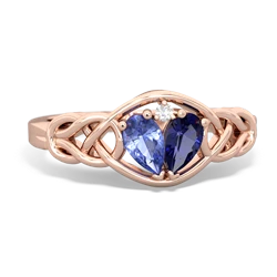 Tanzanite Celtic Love Knot 14K Rose Gold ring R5420