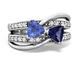 Tanzanite Bowtie 14K White Gold ring R2360