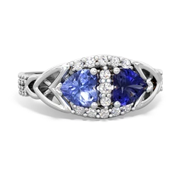 Tanzanite Sparkling Celtic Knot 14K White Gold ring R2645