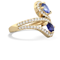 Tanzanite Diamond Dazzler 14K Yellow Gold ring R3000