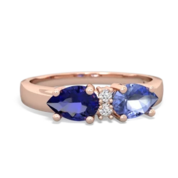 Tanzanite Pear Bowtie 14K Rose Gold ring R0865