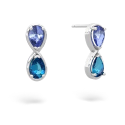 Tanzanite Infinity 14K White Gold earrings E5050