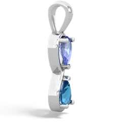 Tanzanite Infinity 14K White Gold pendant P5050