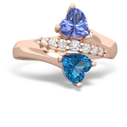 Tanzanite Heart To Heart 14K Rose Gold ring R2064