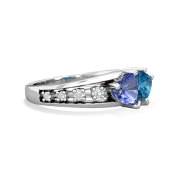 Tanzanite Heart To Heart 14K White Gold ring R3342