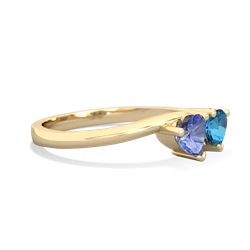 Tanzanite Sweethearts 14K Yellow Gold ring R5260