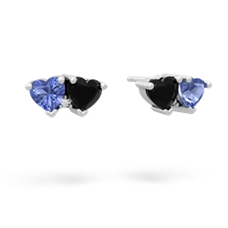 Tanzanite Sweethearts 14K White Gold earrings E5260