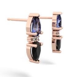 Tanzanite Bowtie Drop 14K Rose Gold earrings E0865