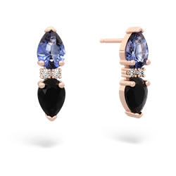 Tanzanite Bowtie Drop 14K Rose Gold earrings E0865