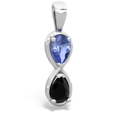 Tanzanite Infinity 14K White Gold pendant P5050