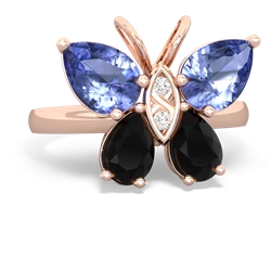 Tanzanite Butterfly 14K Rose Gold ring R2215