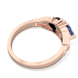 Tanzanite Celtic Knot Double Heart 14K Rose Gold ring R5040