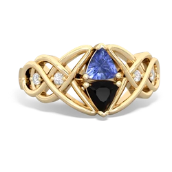 Tanzanite Keepsake Celtic Knot 14K Yellow Gold ring R5300