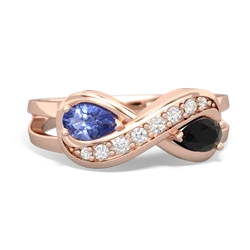 Tanzanite Diamond Infinity 14K Rose Gold ring R5390